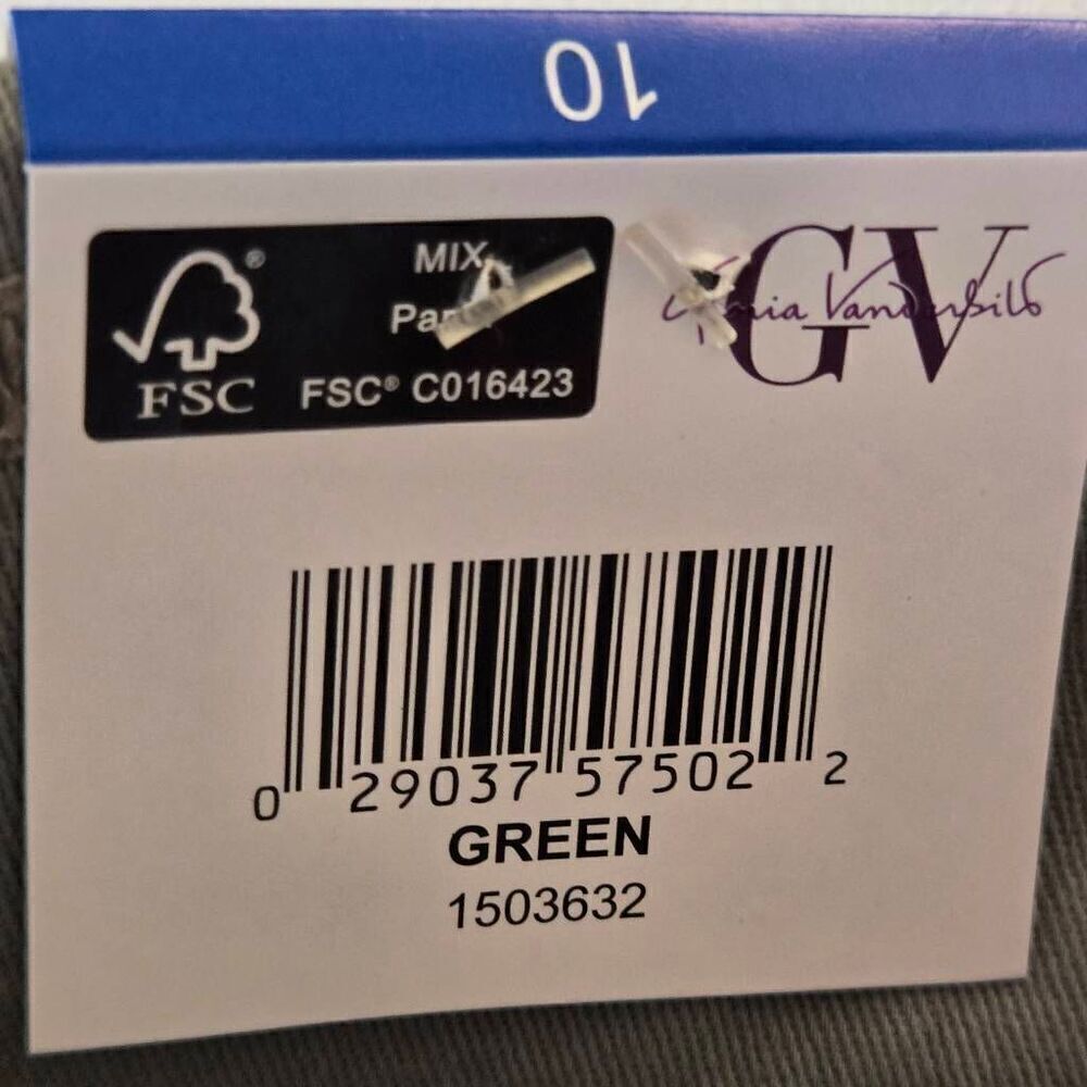 NWT Gloria Vanderbilt Womens Green Pullon Crop Length Pants Size 10 - Picture 6 of 10